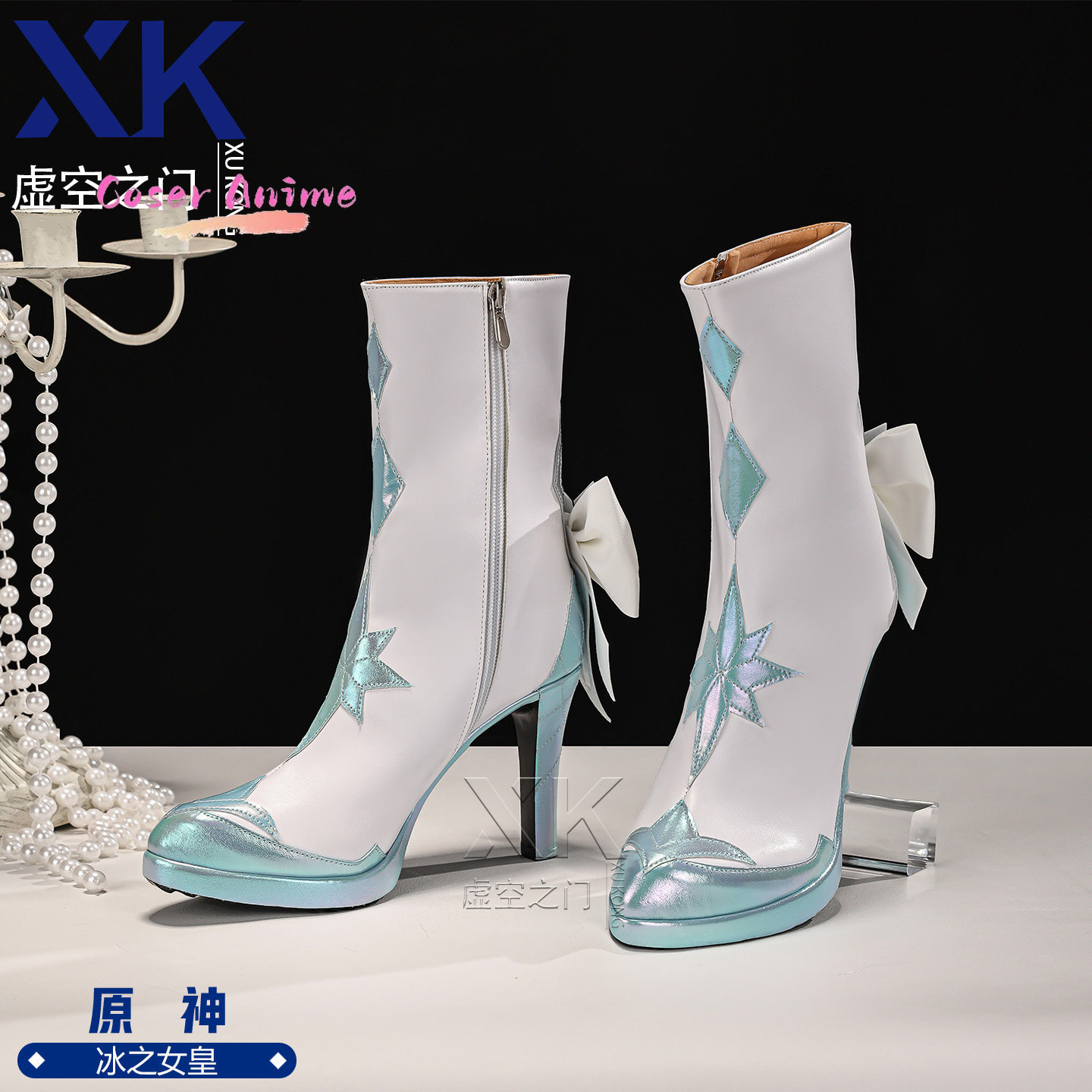 Cosplay Anime Shoes - Game Genshin Impact Anastasya Cosplay Shoes