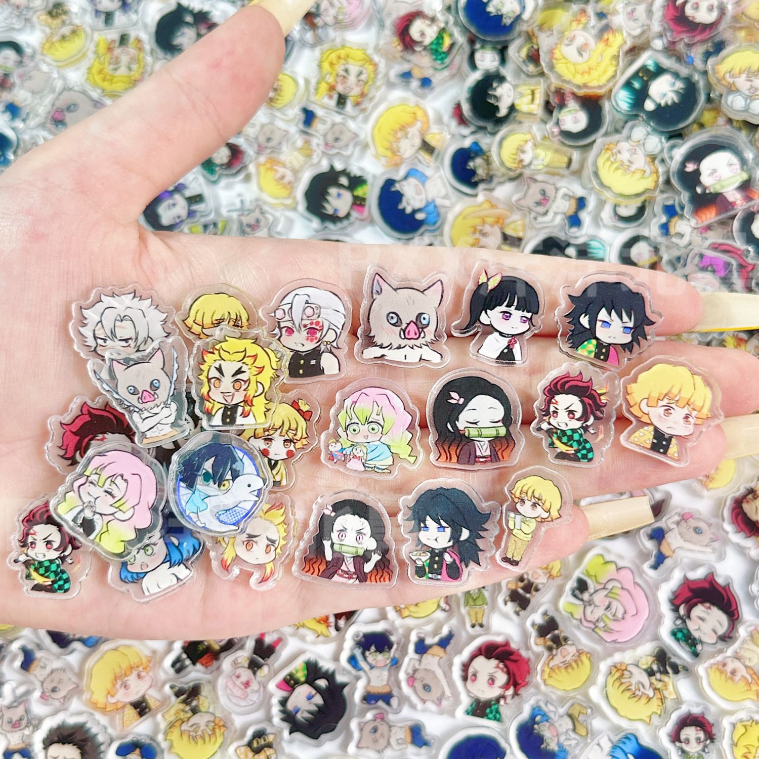 50/100Pcs 1/2cm Mini Demon Sla - đánh giá và giá Anime Cosplay Demon Slayer