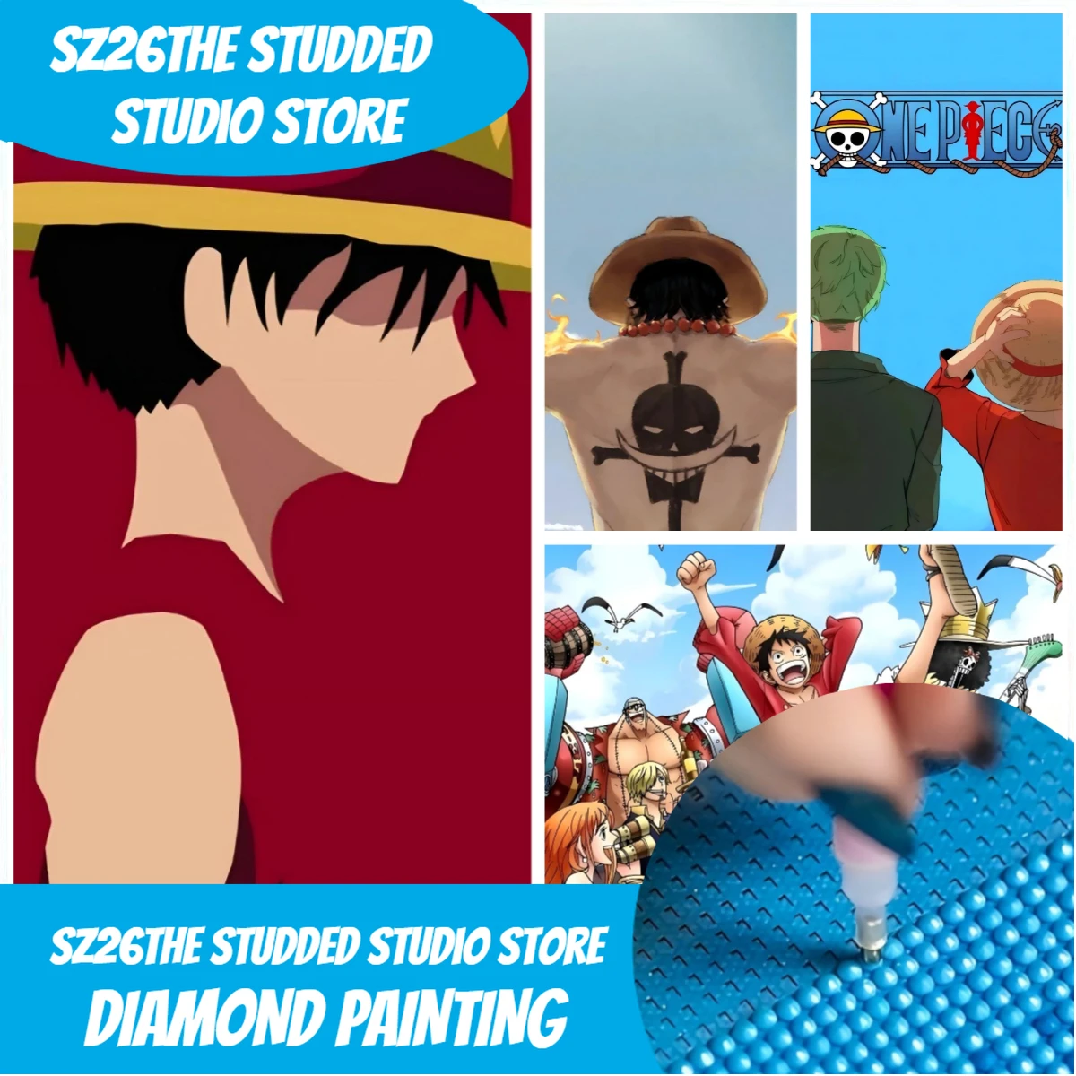 Sz26The Studded Anime One Piec - đánh giá và giá One Piece Straw Hat