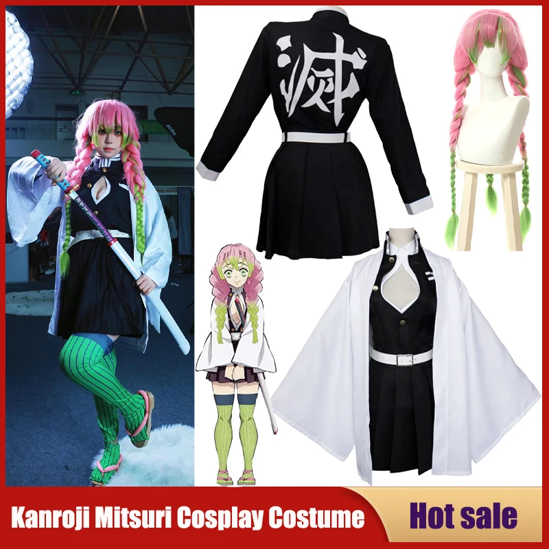 Anime Kanroji Mitsuri Cosplay  - đánh giá và giá Anime Cosplay Demon Slayer