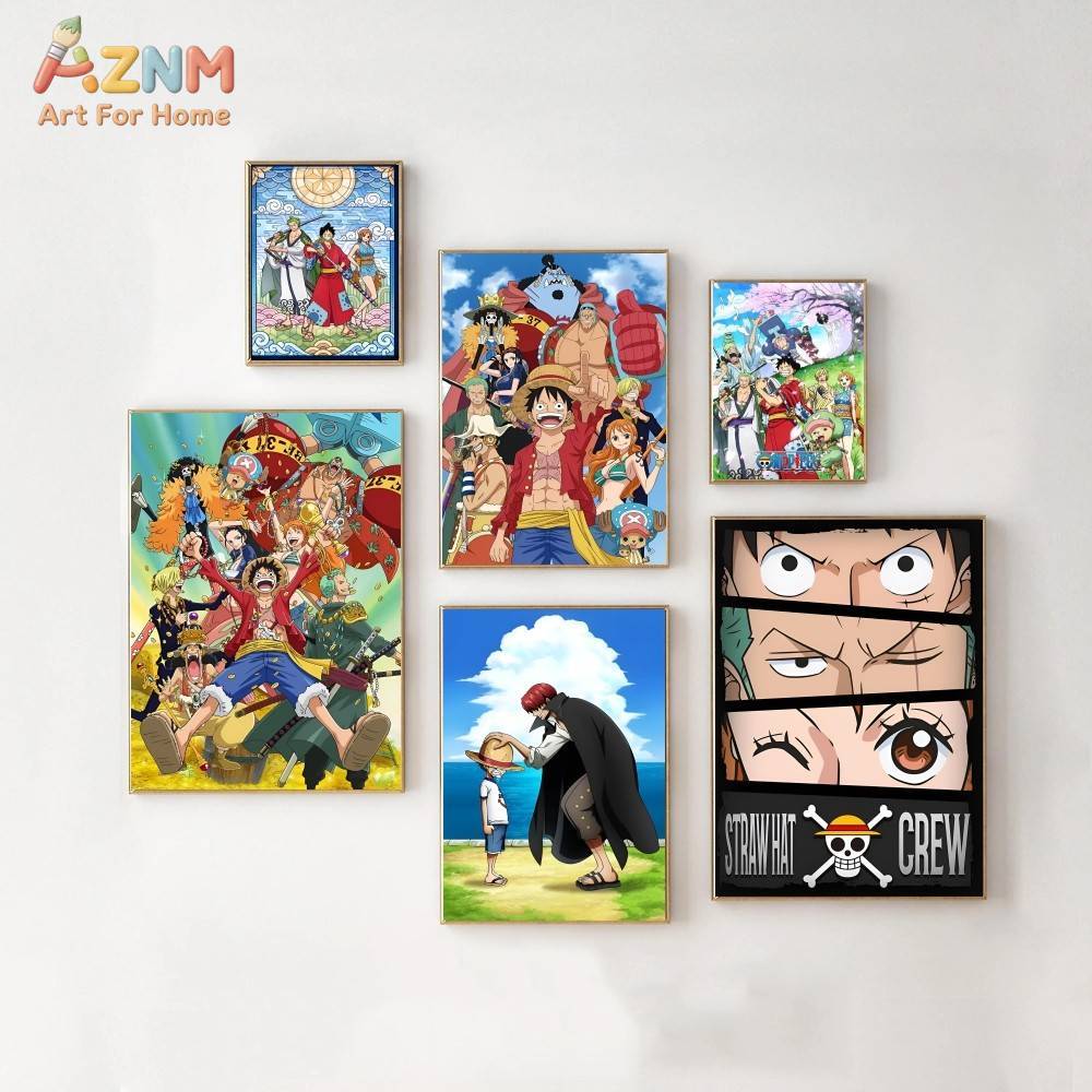AZNM One Piece Unframed Canvas - đánh giá và giá One Piece Straw Hat