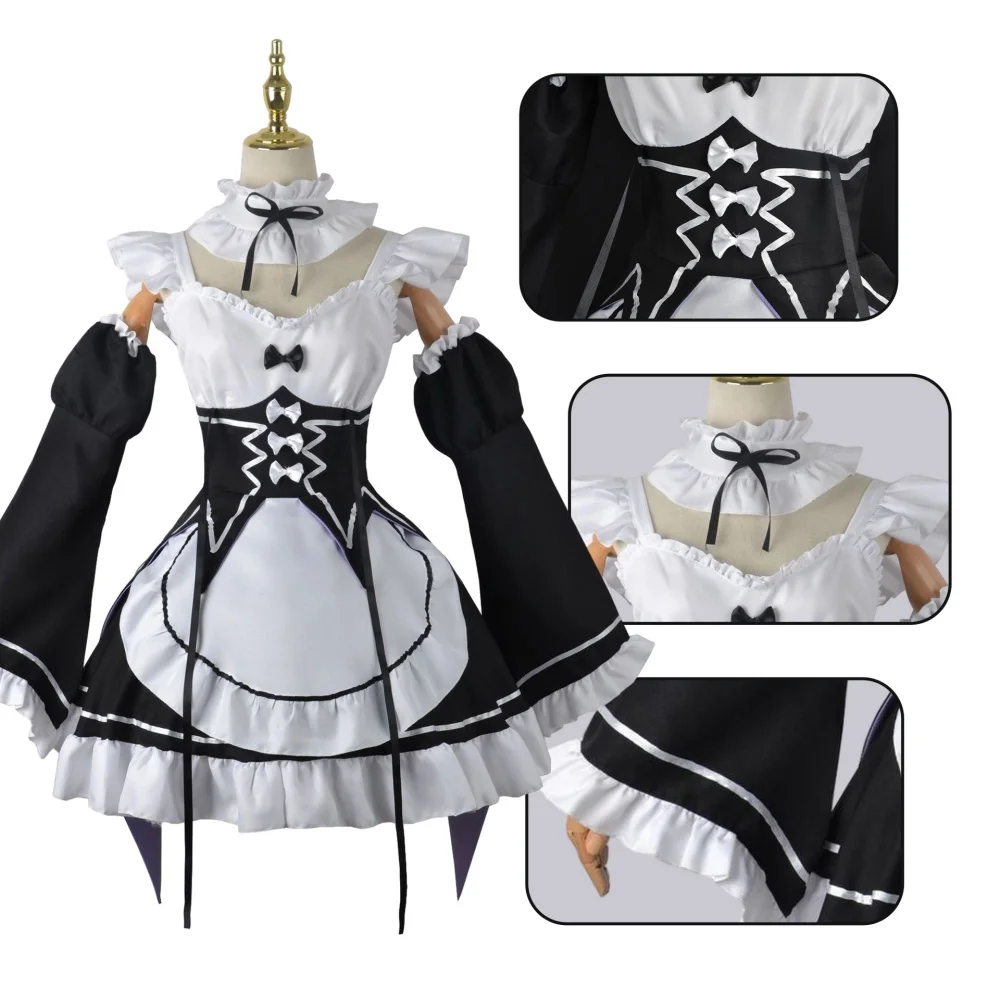 Anime Ram Rem Maid Cosplay Re  - đánh giá và giá Anime Cosplay Rem