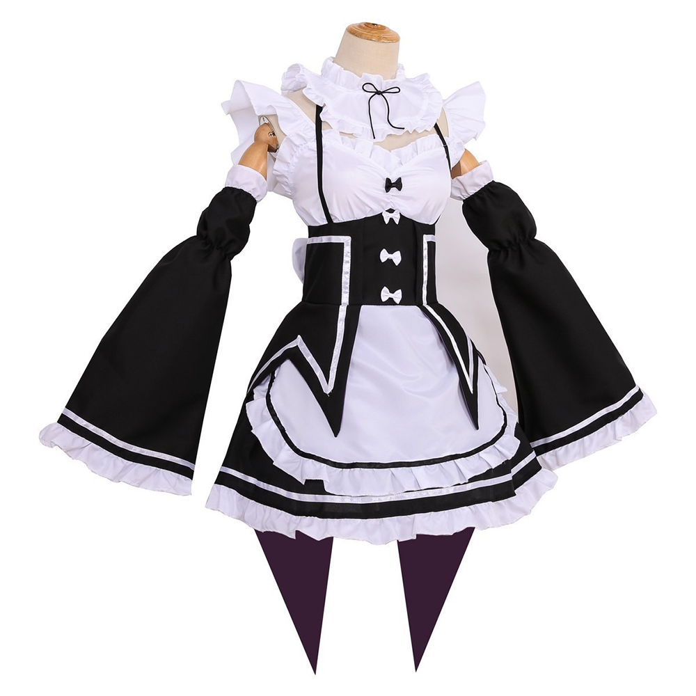 Re Zero Ram Rem Cosplay Costum - đánh giá và giá Anime Cosplay Rem